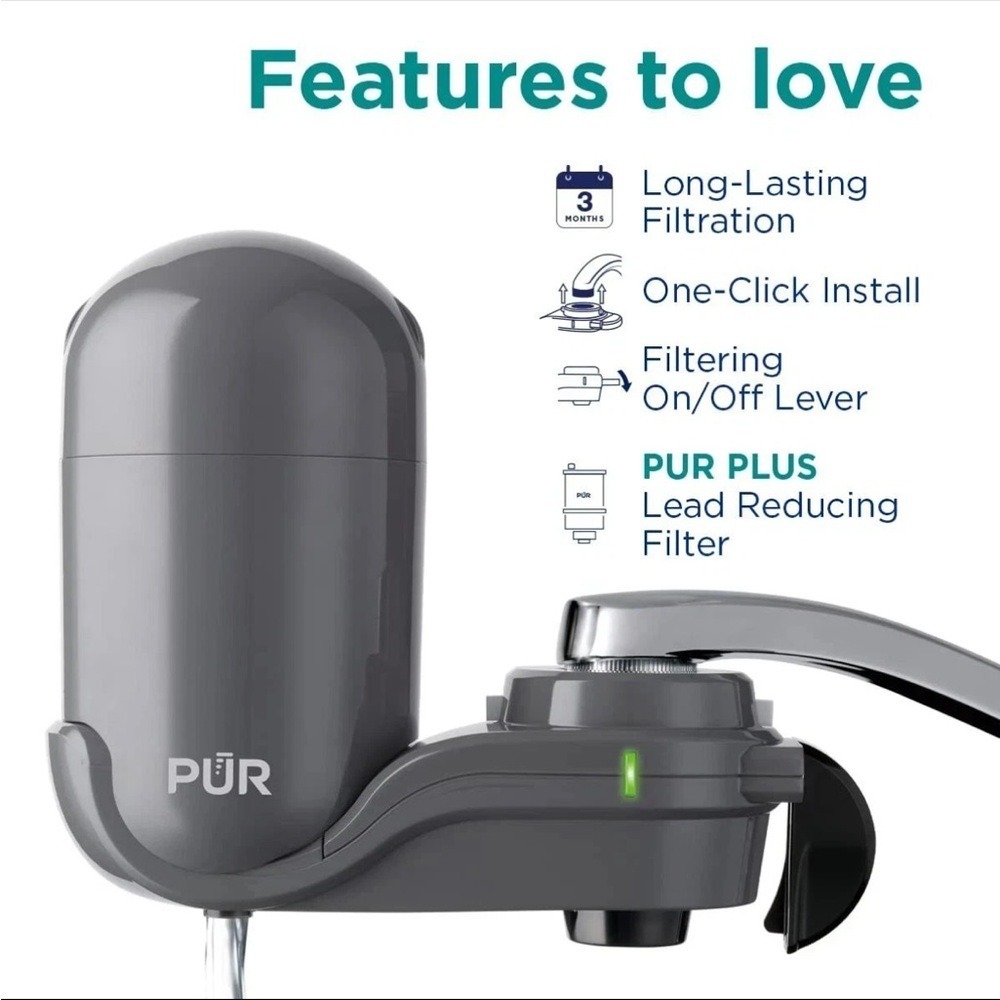 PUR PLUS FM2500V Gray‎ Faucet Filtration System Mineral Core Filter